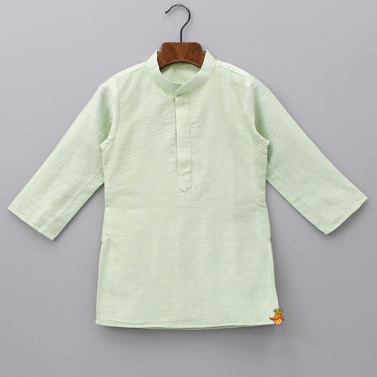 Floral Printed Thread Work Jacket With Green Kurta And Pyjama