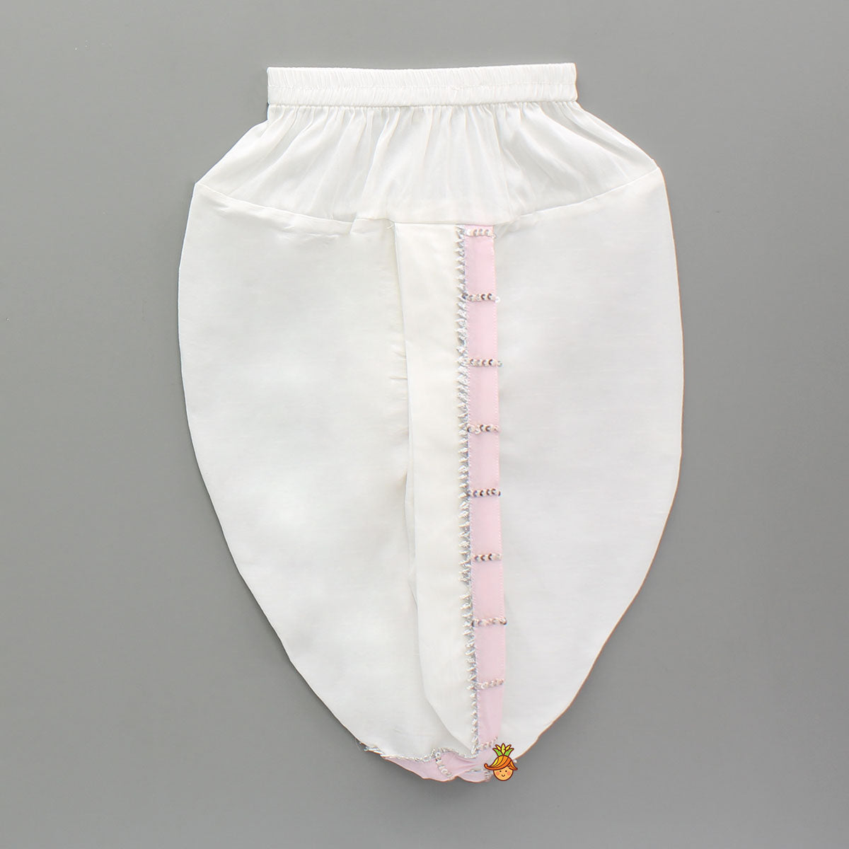 Asymmetric Sequin And Threadwork Kurta With Dhoti