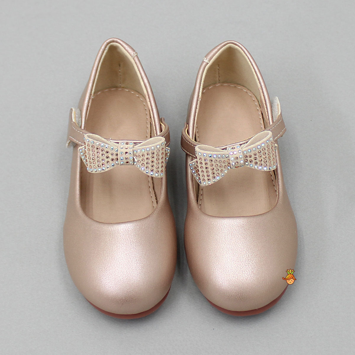 Tiny Bow Adorned Beige Shoes