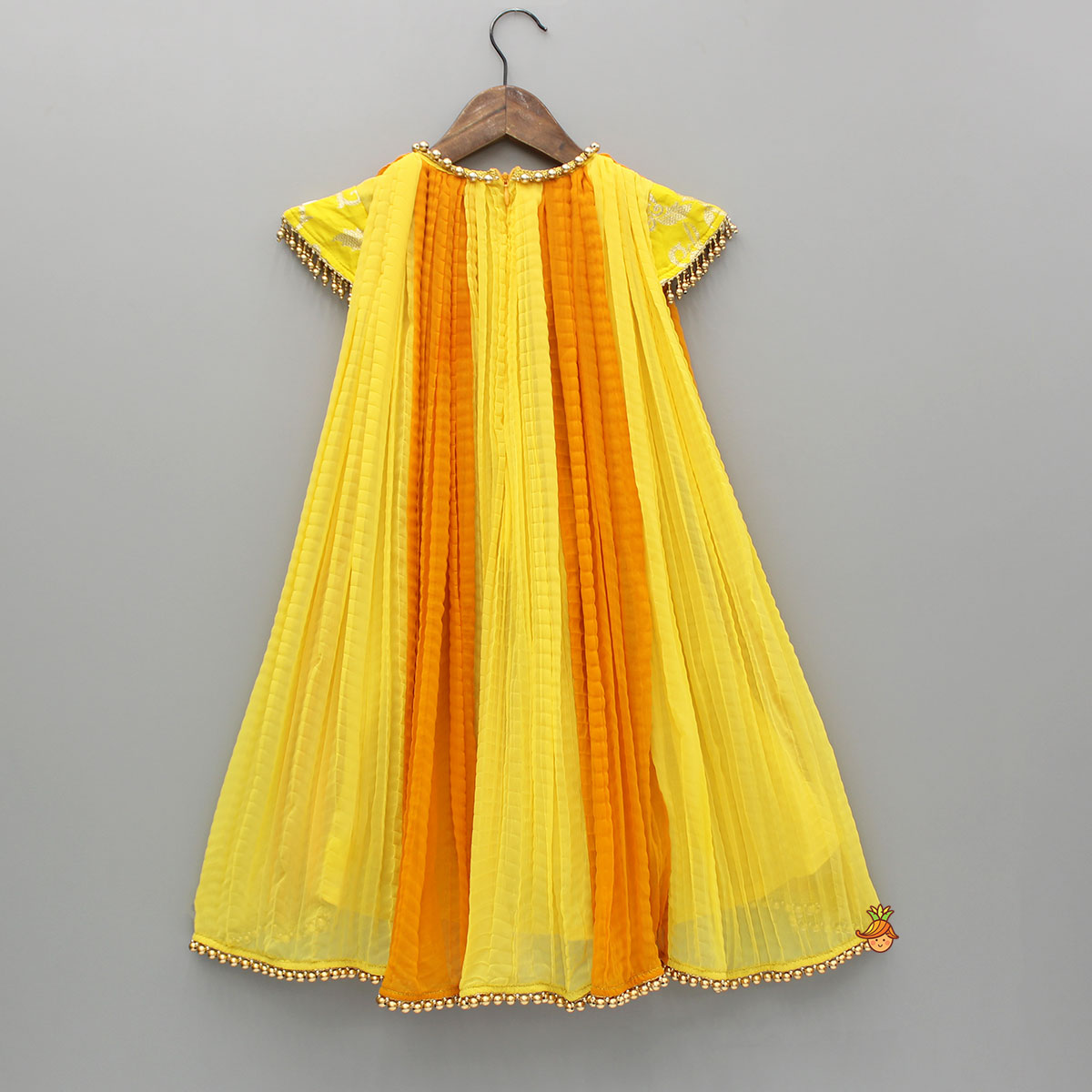Dual Tone Embroidered Cap Sleeves Kurti