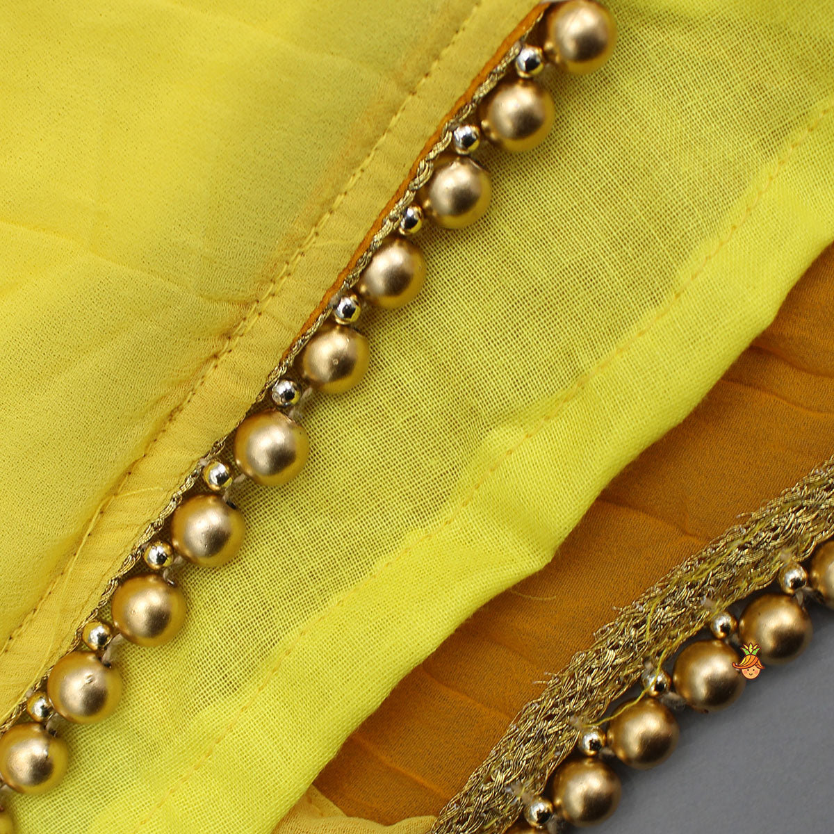 Dual Tone Embroidered Cap Sleeves Kurti