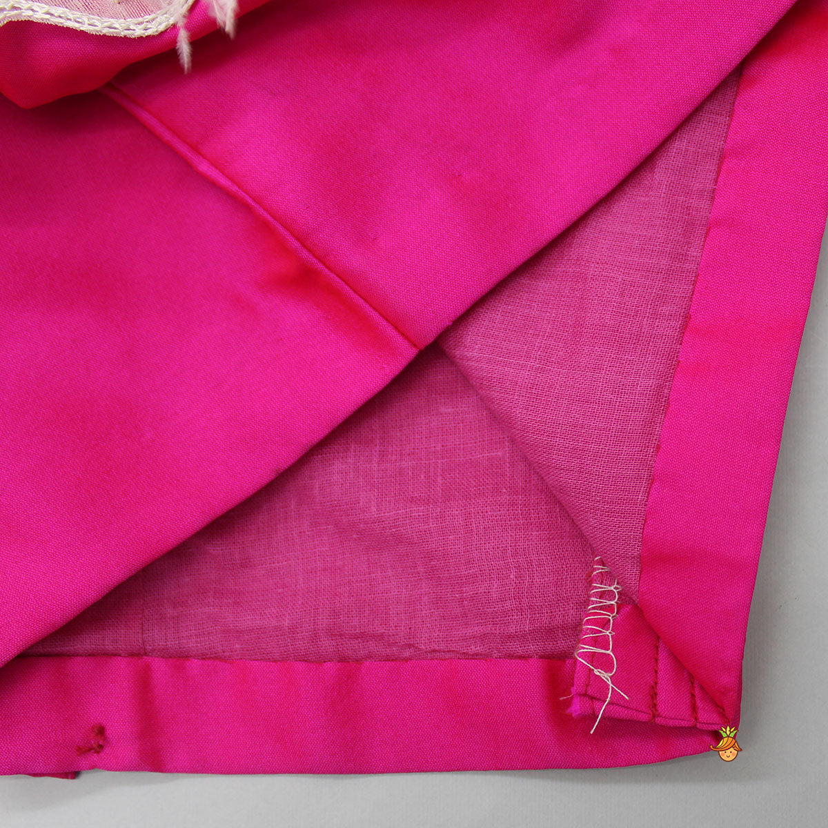 Stylish One-Shoulder Pink Top And Lehenga
