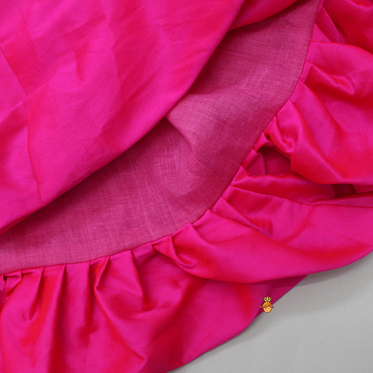 Stylish One-Shoulder Pink Top And Lehenga
