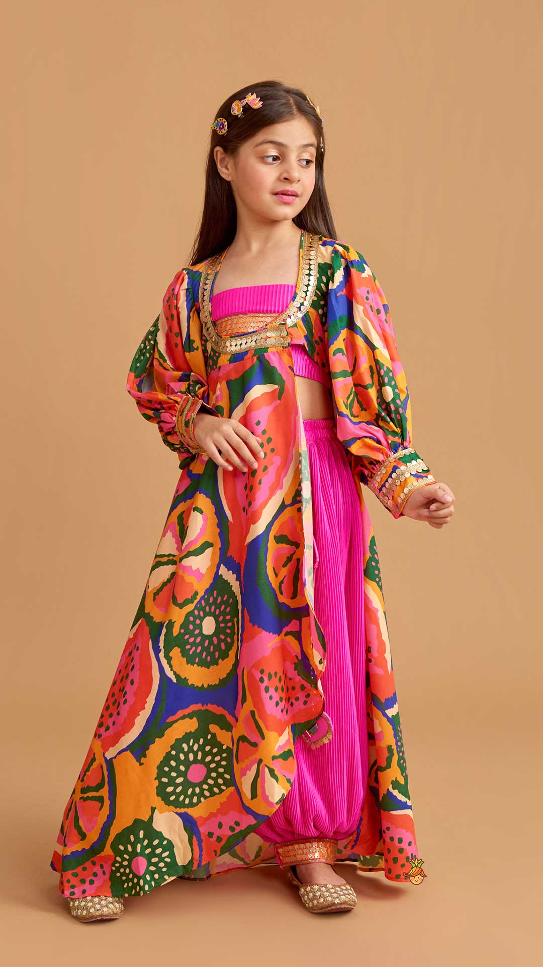 Pink Top With Side Slits Kurti And Patiala