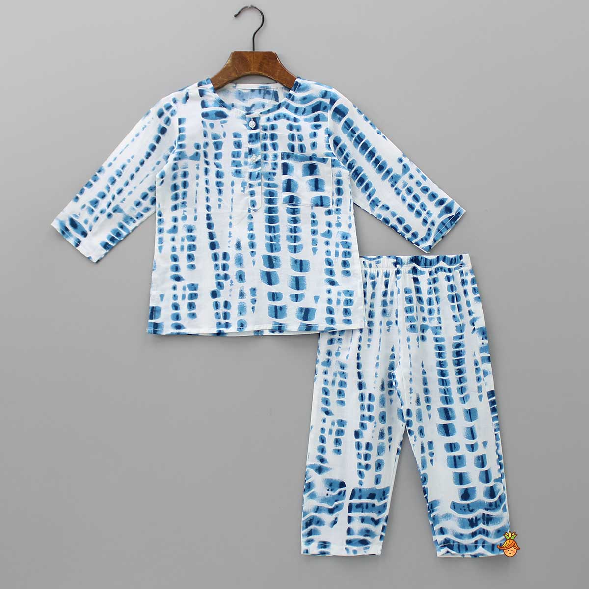 Shibori Printed Blue Sleepwear