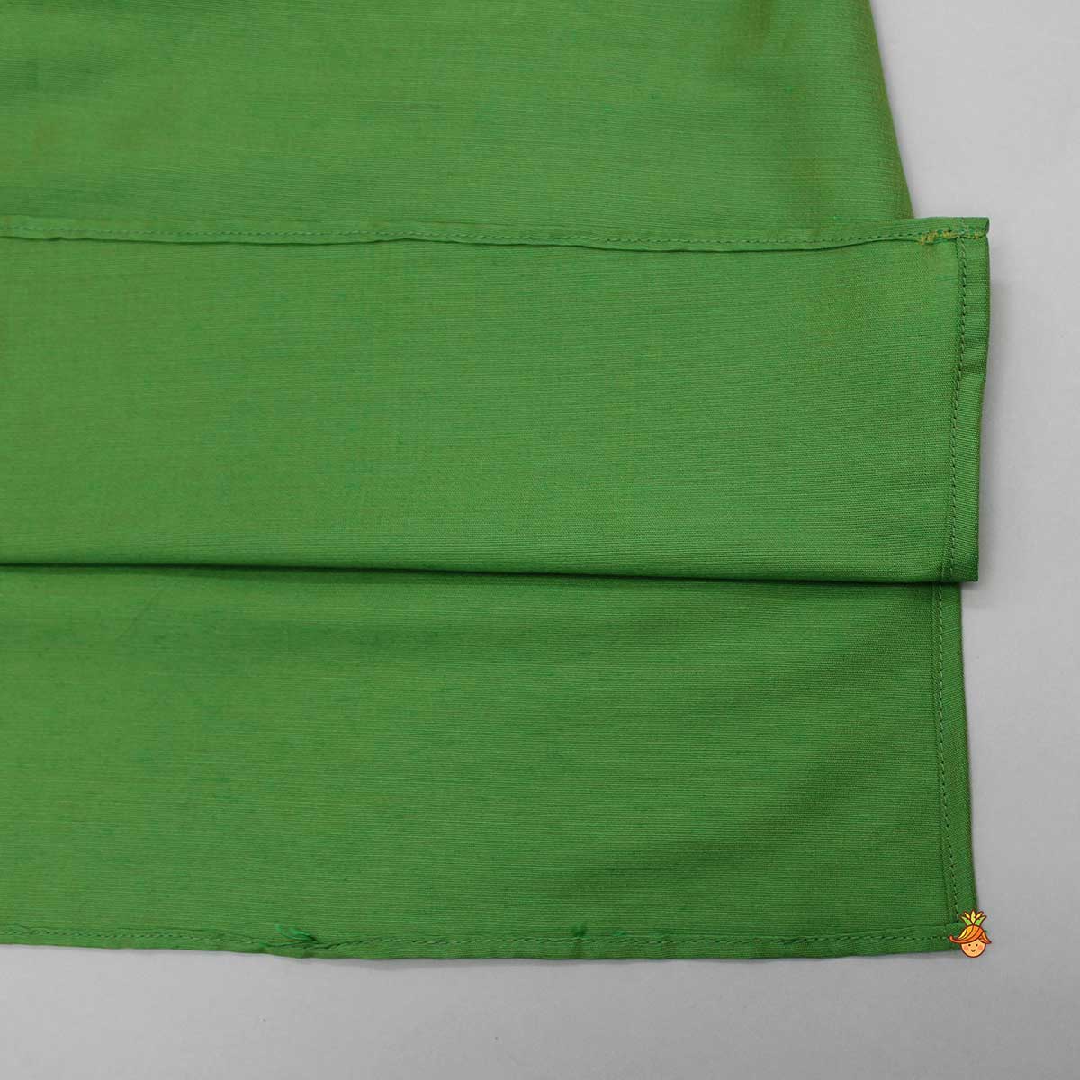 Green Kurta With Tree-Printed Jacket And Pyjama