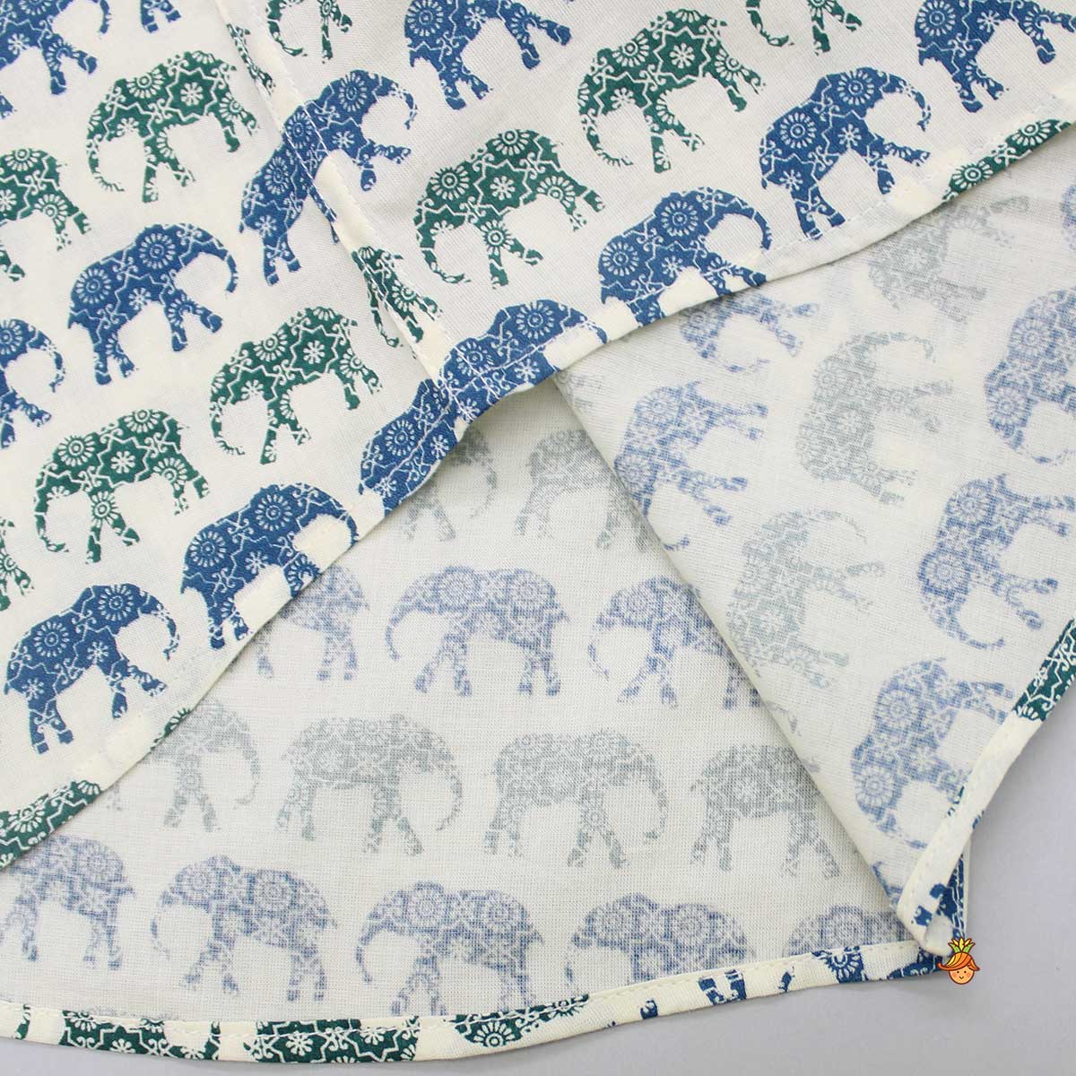 Elephant Printed Patch Pocket Detail Multicolour Shirt
