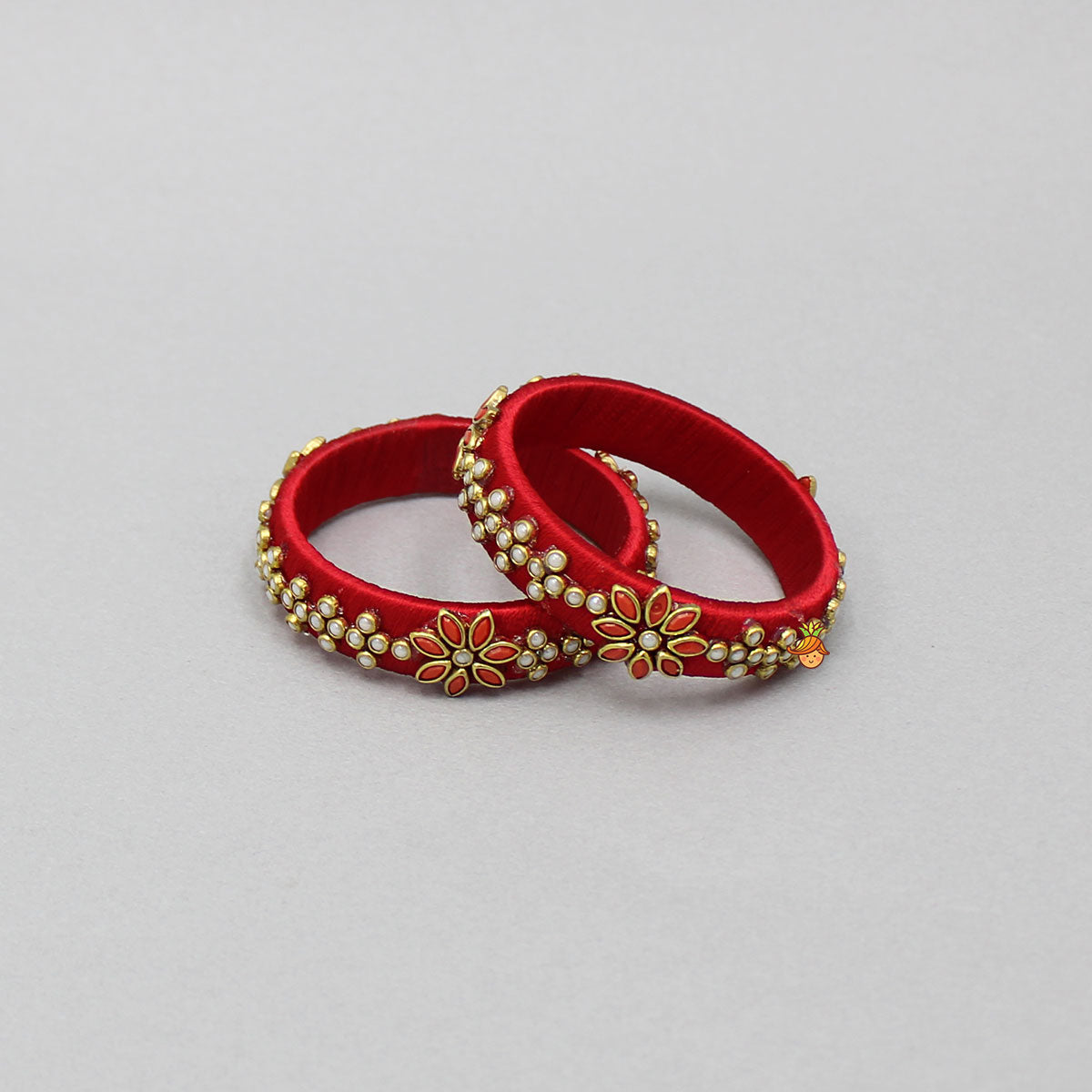 Floral Red Bangles