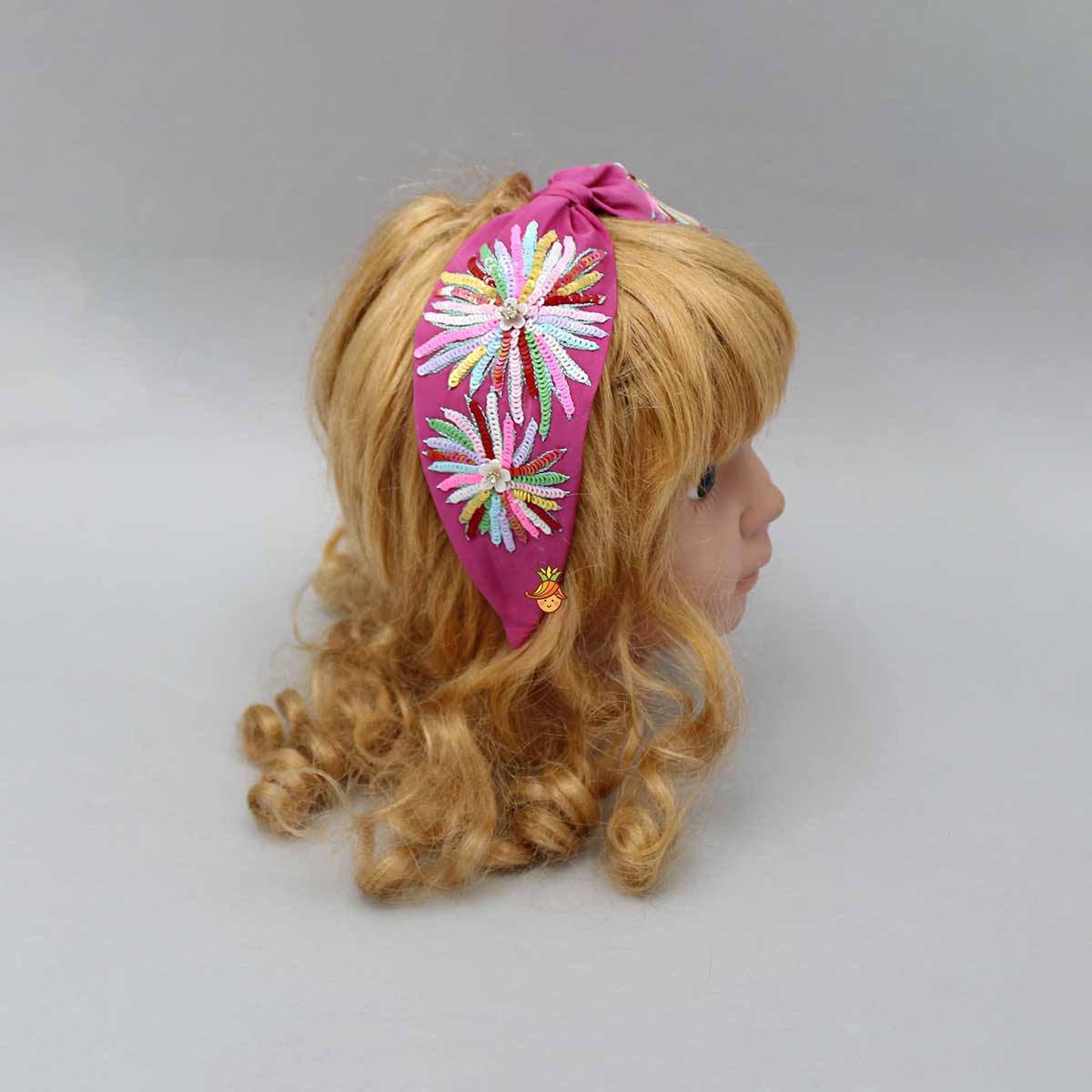 Floral Sequin-Embroidered Hair Band