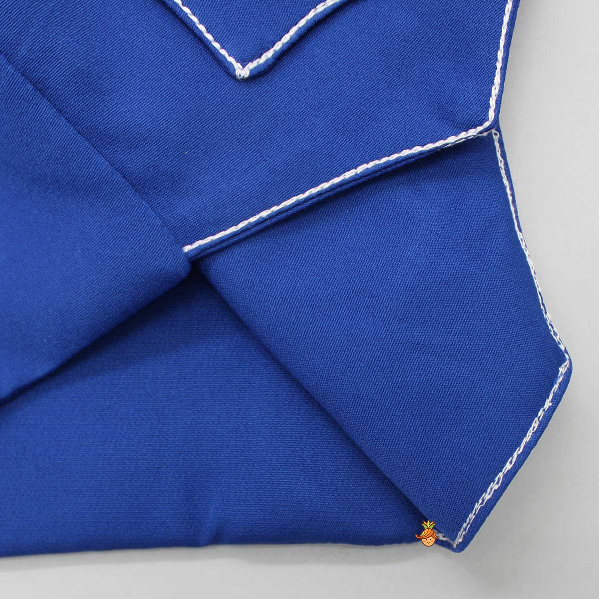 Collar Neck Blue Top And Pocket Detail Pant
