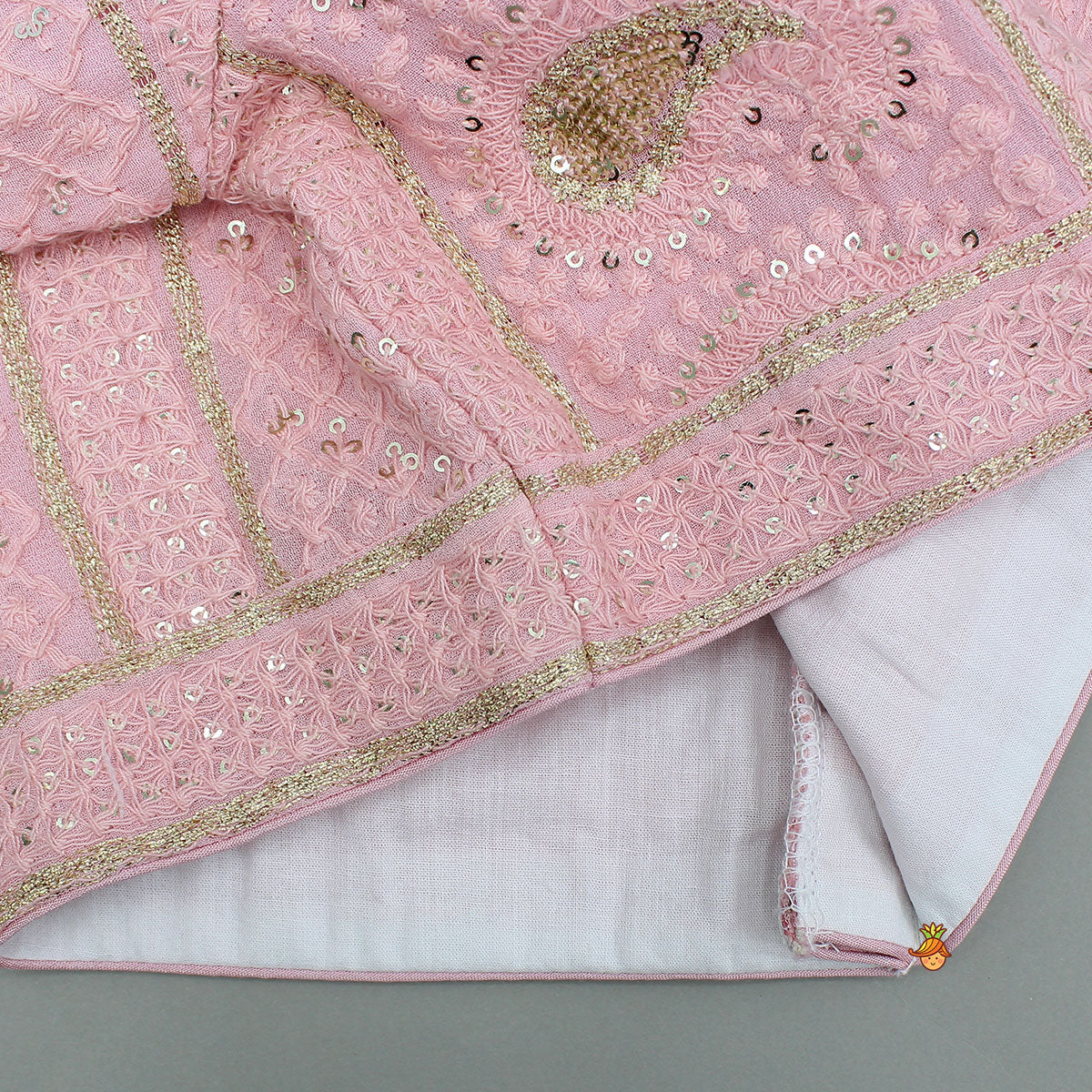 Embroidered Top And Lehenga With Matching Potli And Net Dupatta