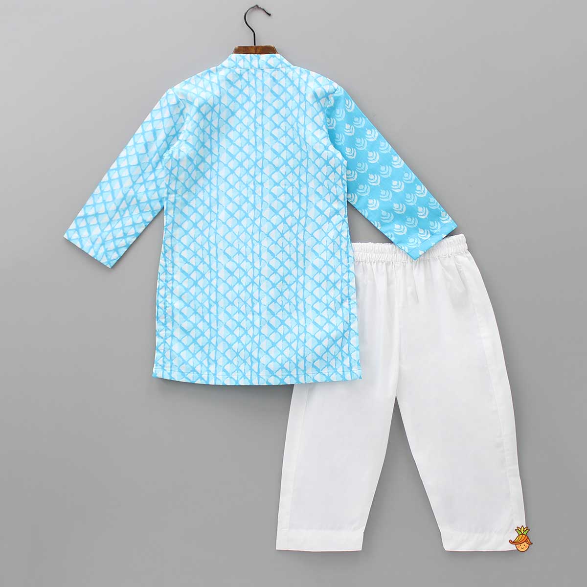 Printed Blue Kurta And Pyjama