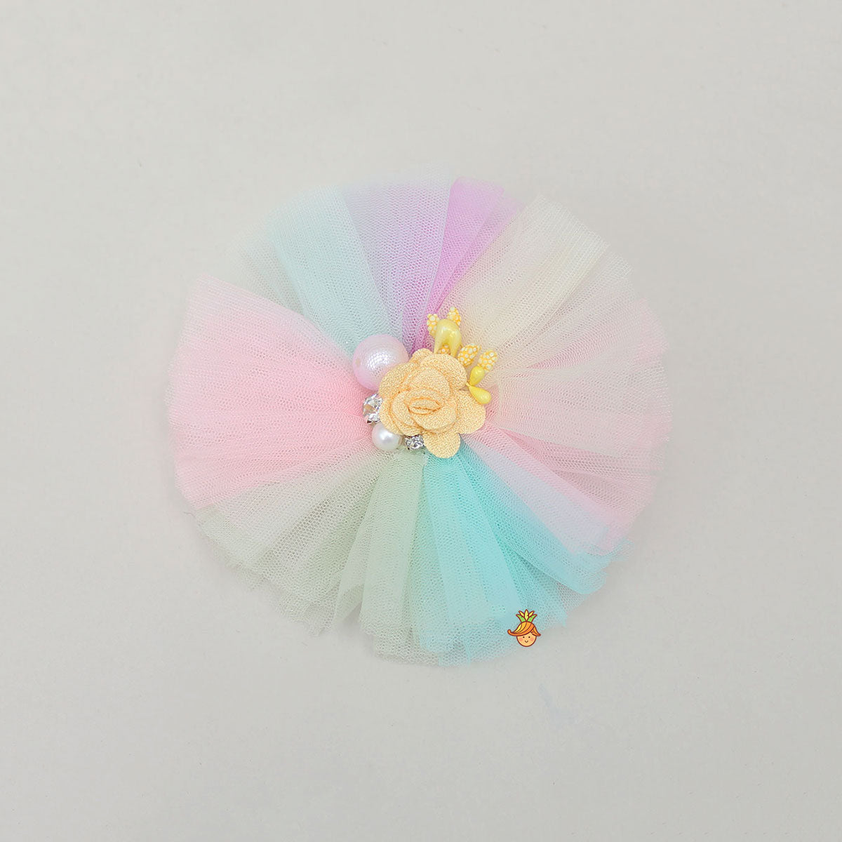 Flower Enhanced Net Multicolour Hair Clip