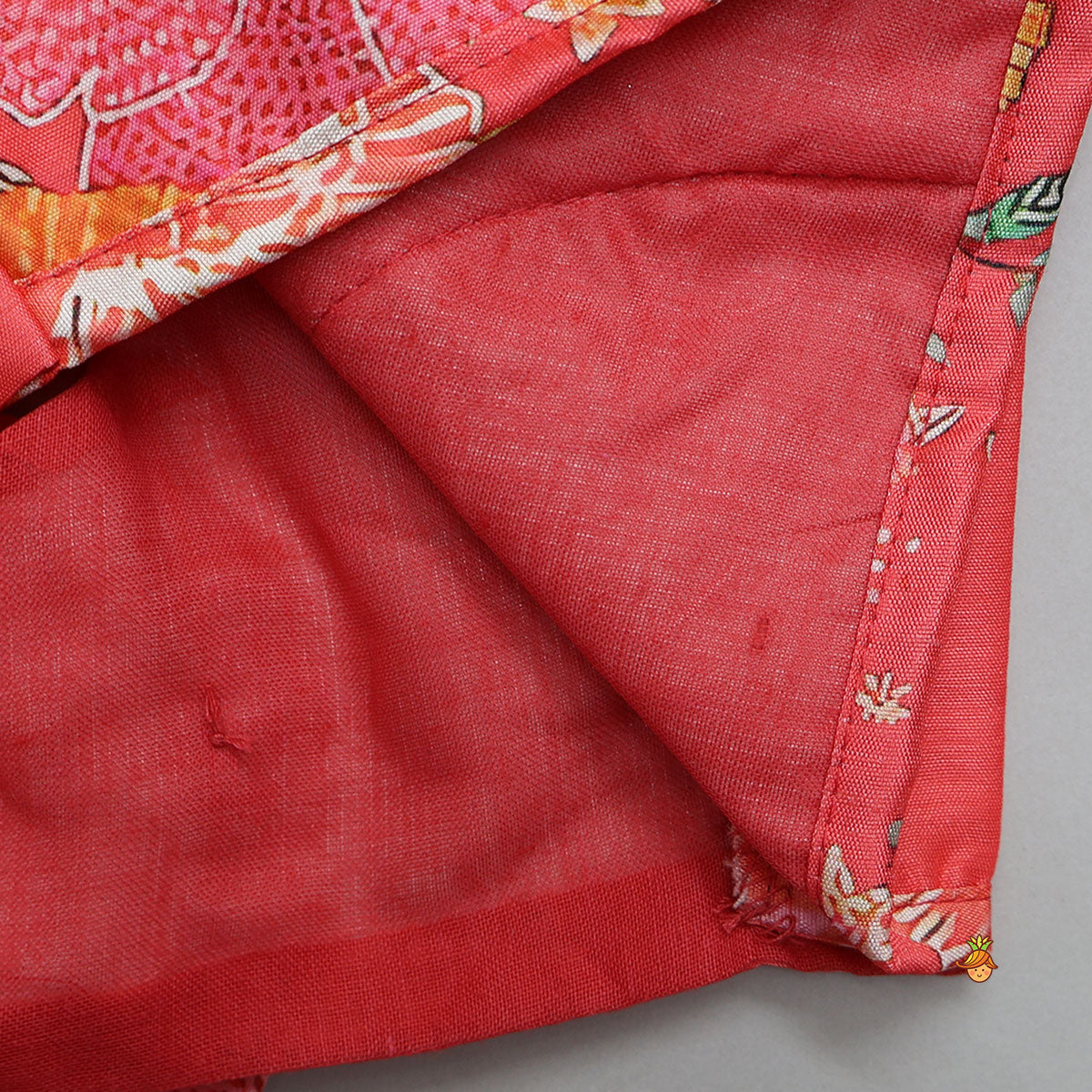 V Neck Top And Printed Lehenga With Hair Band