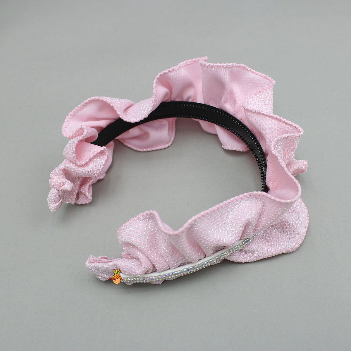 Flower Adorned One Shoulder Dress With Matching Hairband