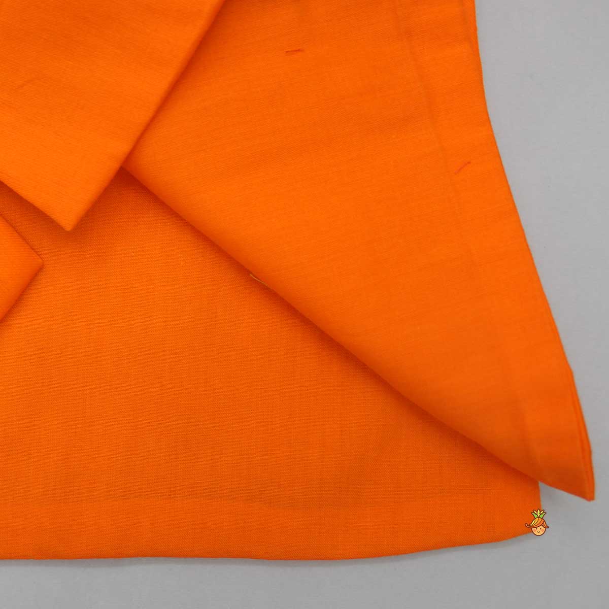 Gota Lacework Detail Orange Kurta And Dhoti