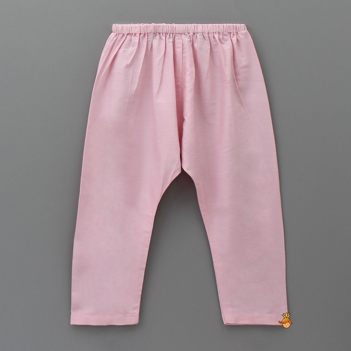 Pink Kurta With Floral Printed Jacket With Pyjama