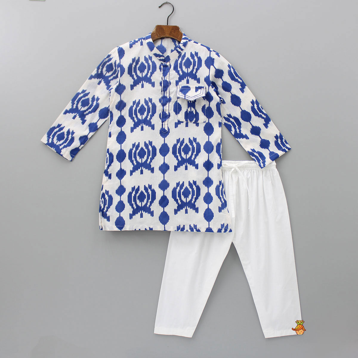 Dual Tone Printed Kurta And Pyjama