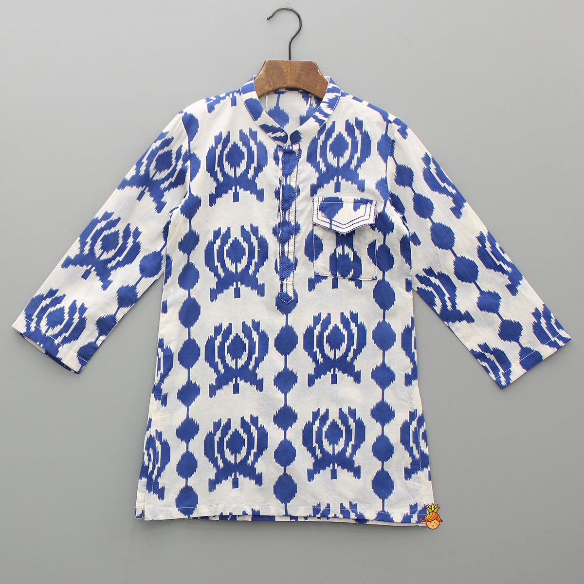 Dual Tone Printed Kurta And Pyjama