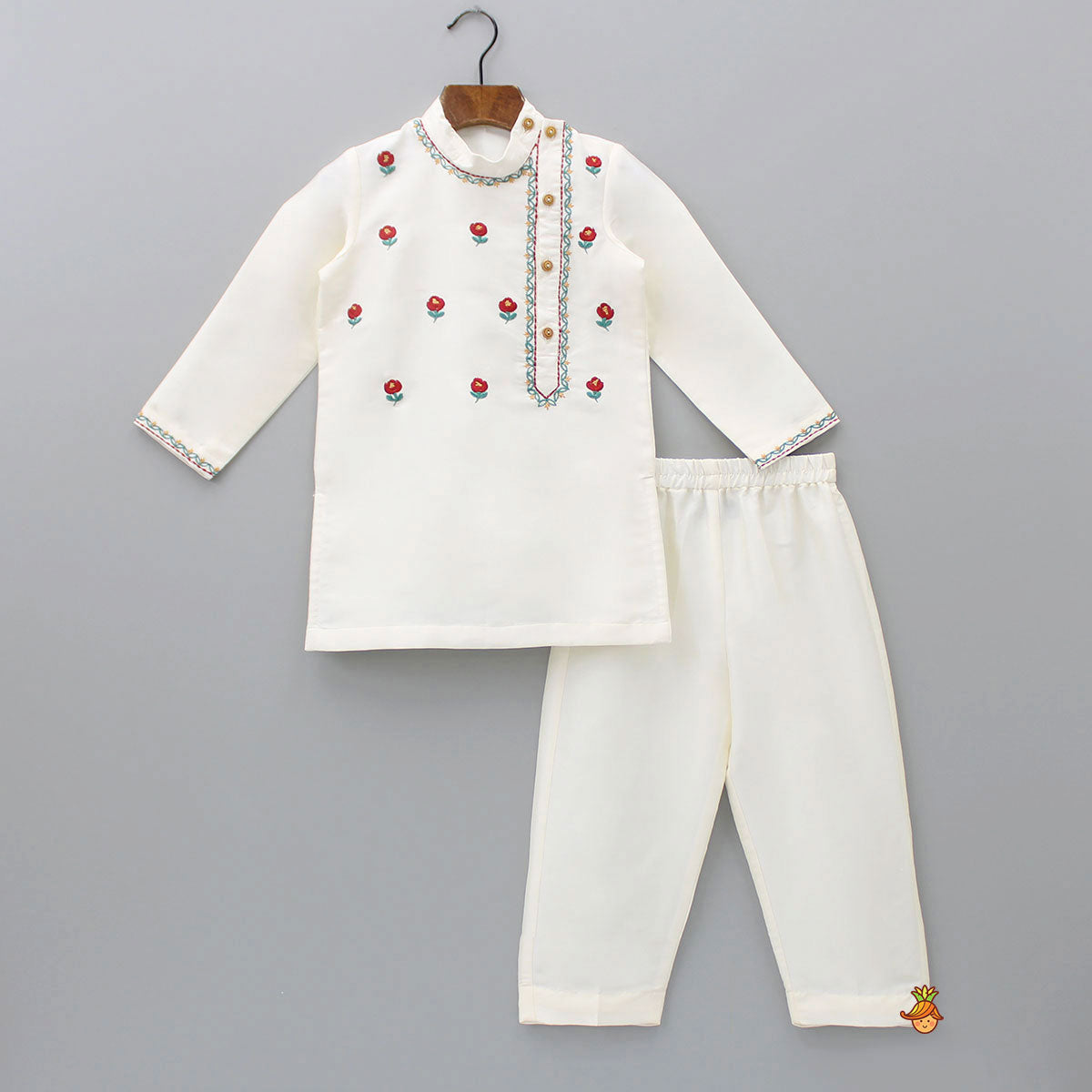 Thread Embroidered Stylish Kurta And Pyjama