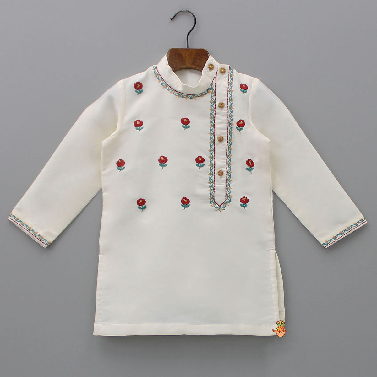 Thread Embroidered Stylish Kurta And Pyjama