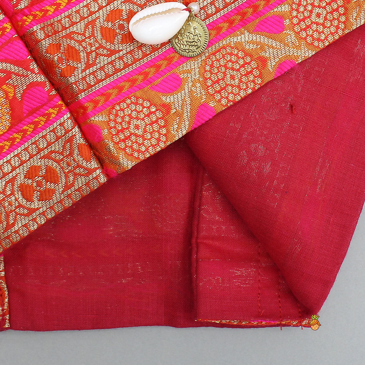 Brocade Strappy Top With Checks Embroidered Lehenga And Net Dupatta
