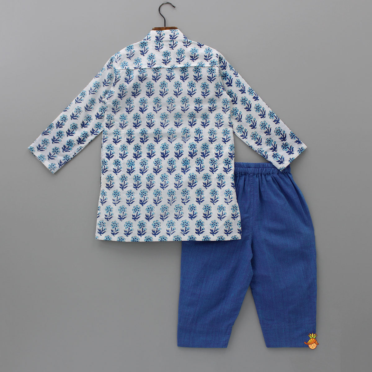 Hand Block Printed Kurta With Pyjama