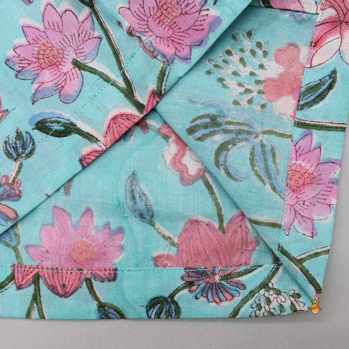 Hand Block Floral Printed Multicolour Sleepwear