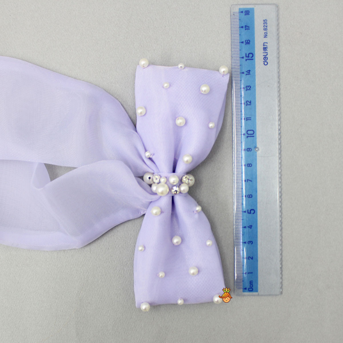 Long Tail Lavender Bow Hair Clip