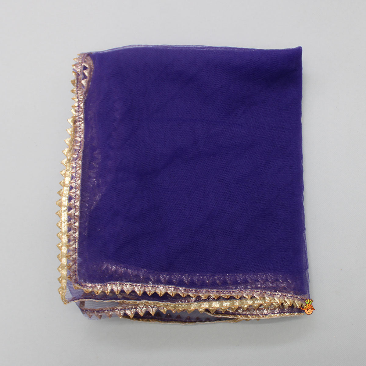Purple Hand Embroidered Kurti With Sharara And Net Dupatta