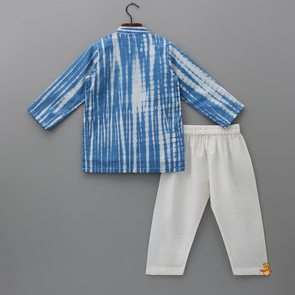 Shibori Printed Blue Kurta And Pyjama