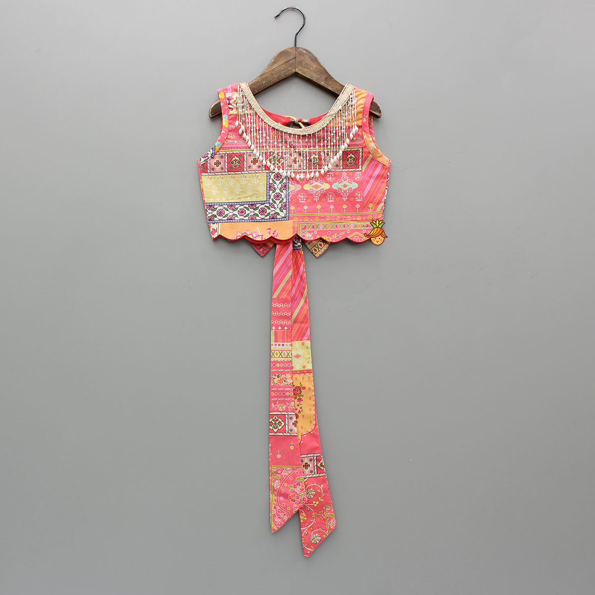 Floral Printed Multicolour Top And Lehenga