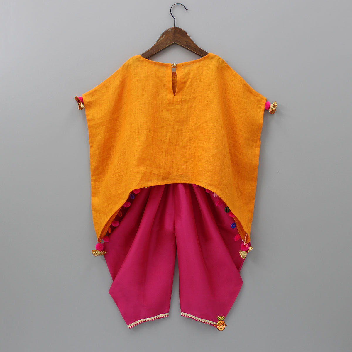 Orange Kaftan Top And Patiala