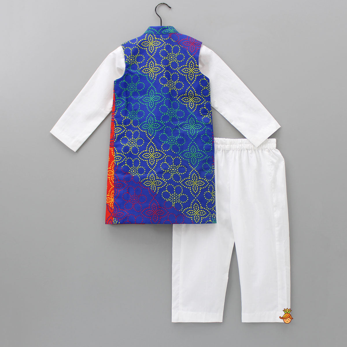 Kurta With Bandhani Printed Stylish Jacket And Pyjama