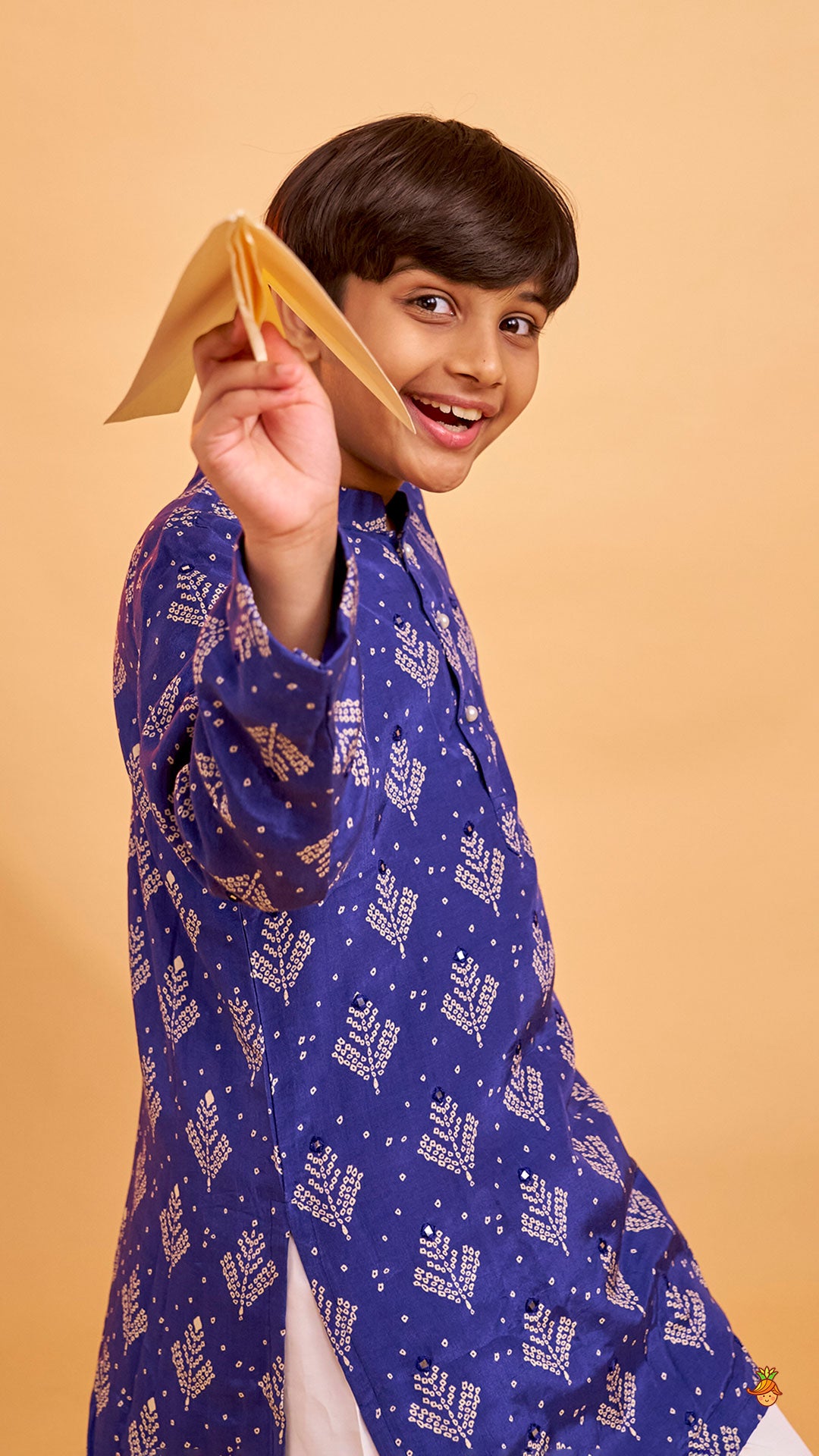 Printed Blue Kurta And Pyjama