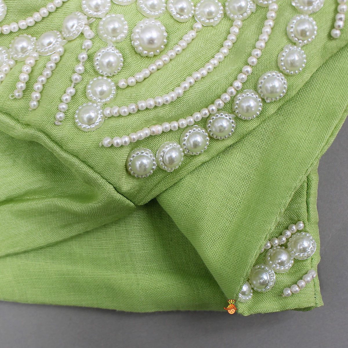 Embroidered Top Green And Brocade Lehenga