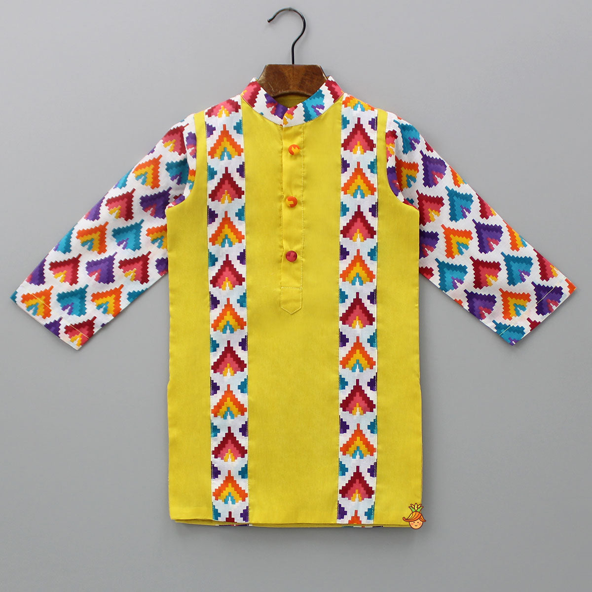 Multicolour Printed Kurta And Pyjama