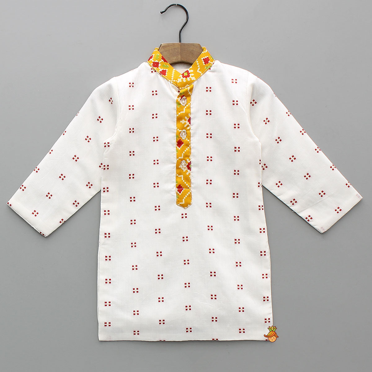 Kurta And Multicolour Patola Printed Jacket With Pyjama