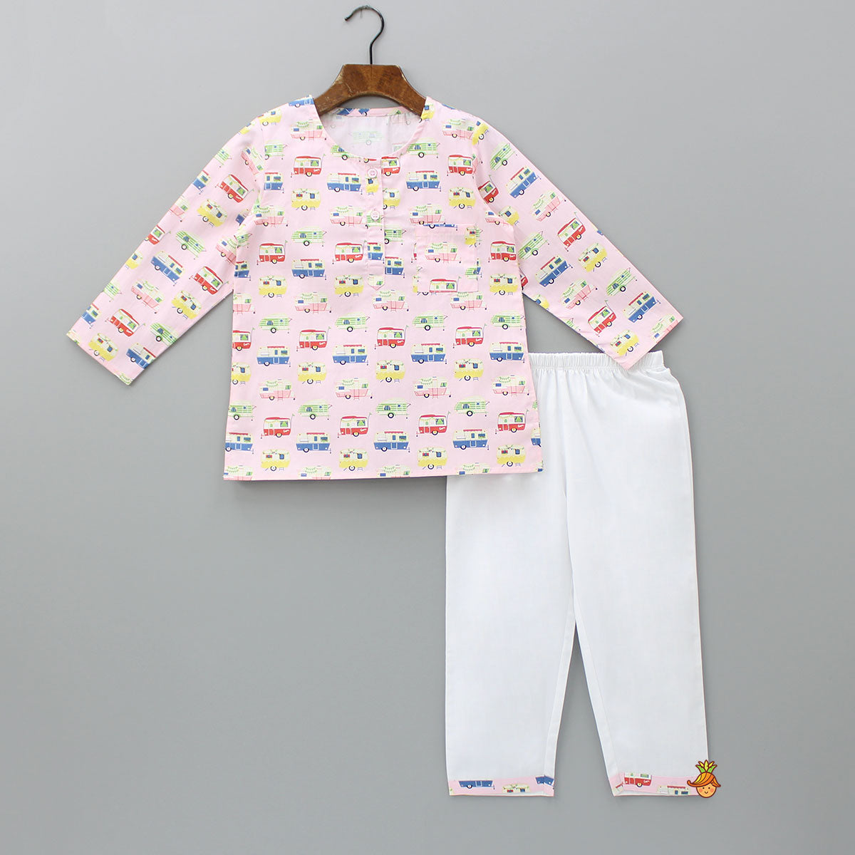 Vehicle Printed Top And Pyjama