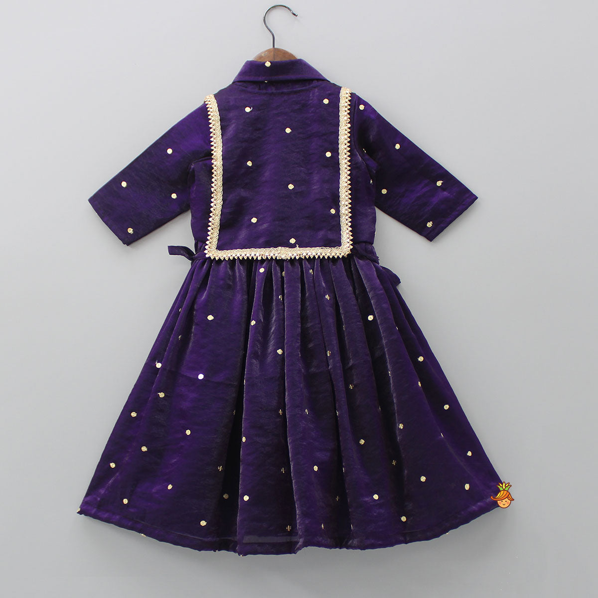 Purple Embroidered Kurti And Top