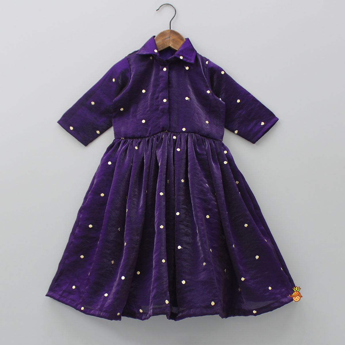 Purple Embroidered Kurti And Top