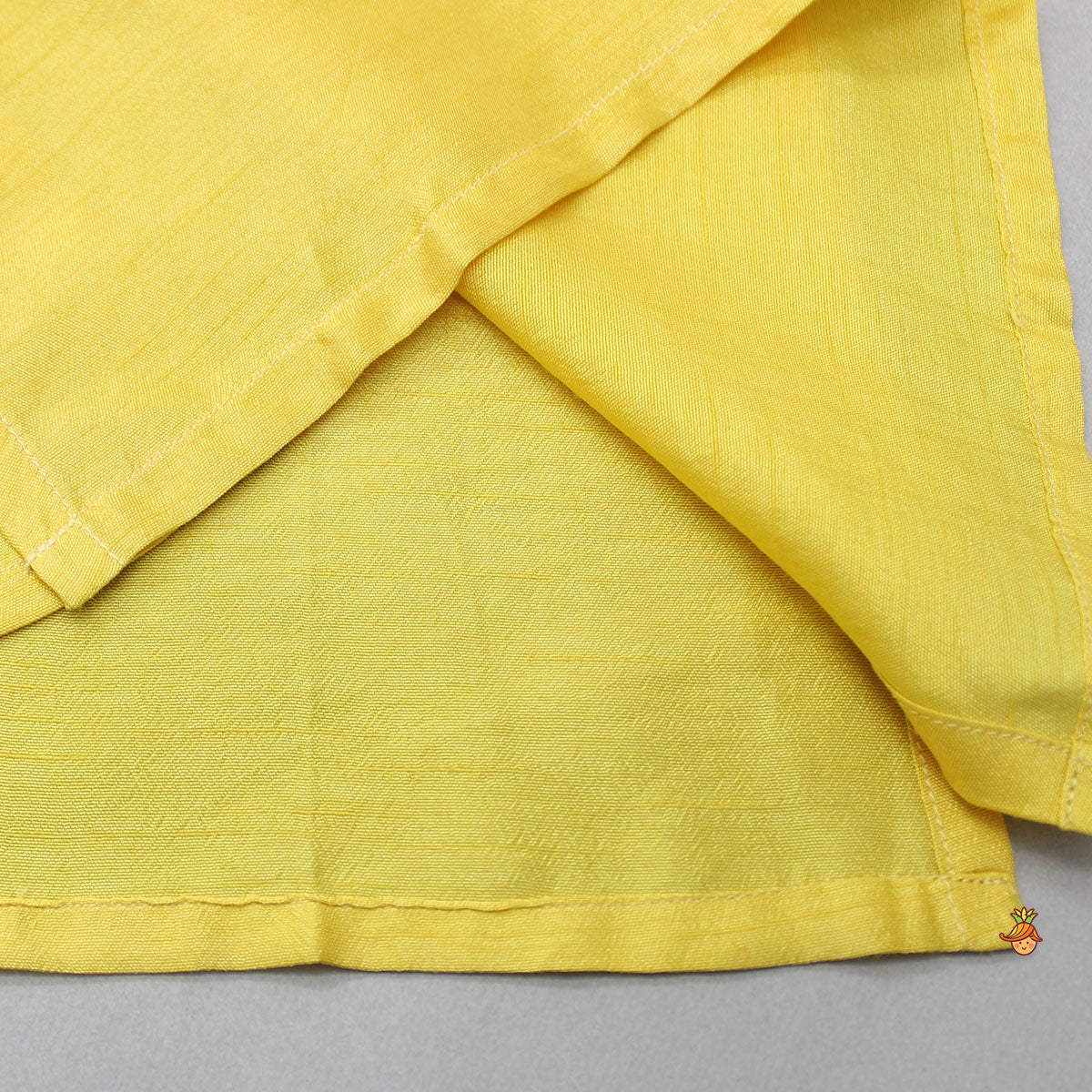 Thread Embroidered Yellow Kurta And Pyjama