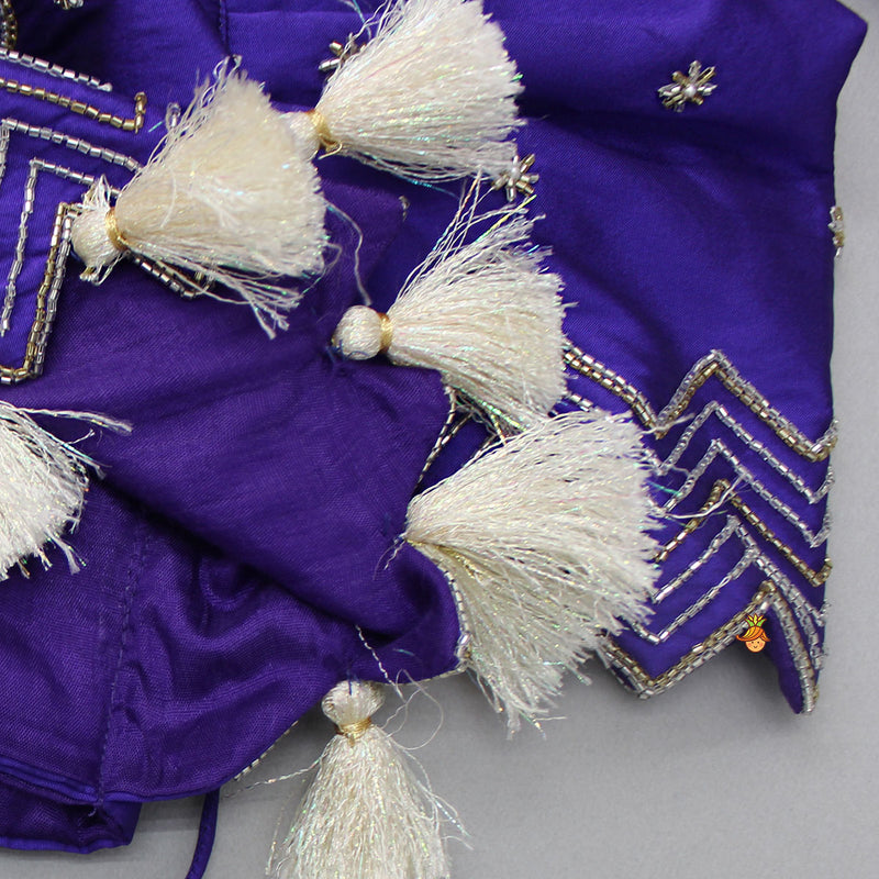 Purple Color Heavy Embroidered Net Lehenga Choli With Dupatta