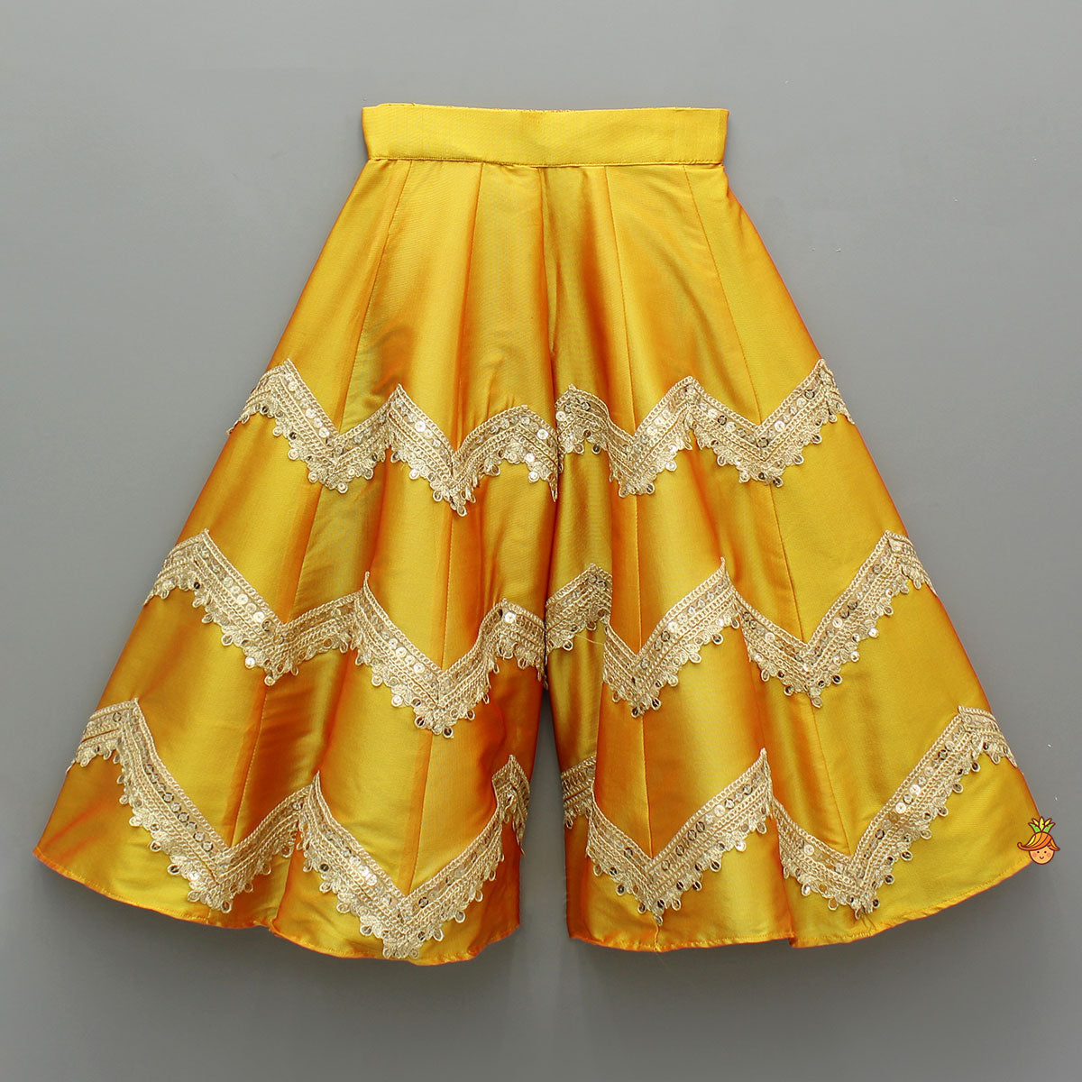 Halter Neck Top And Flared Palazzo With Net Dupatta