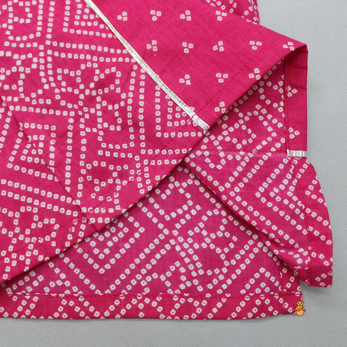 Pink Bandhani Printed Kurta And Pyjama