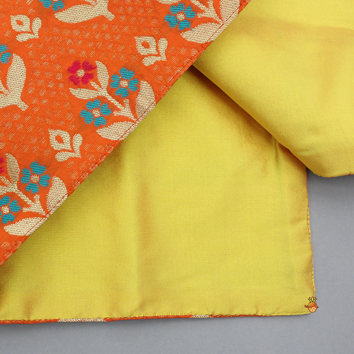 Floral Orange Brocade Jacket