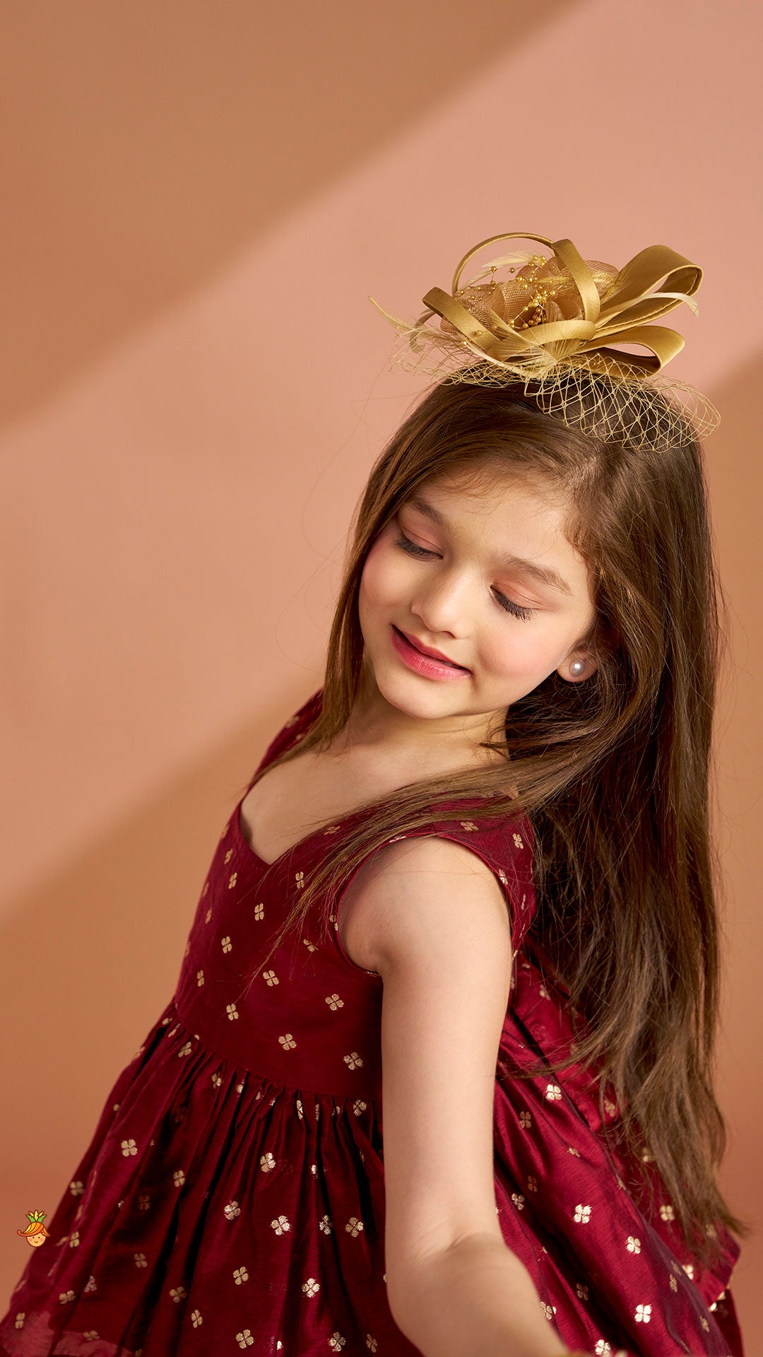 Chanderi Embroidered Maroon Peplum Top With Lehenga