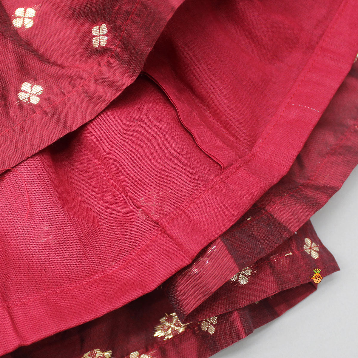 Embroidered Strappy Maroon Kurti