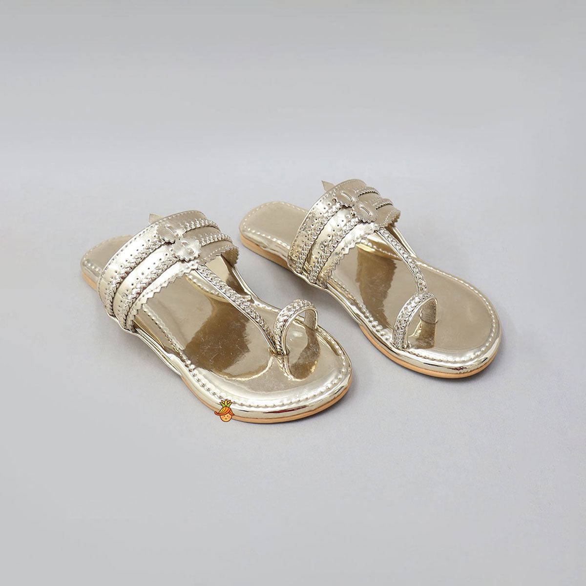 Shiny Braided Kolhapuri Flats