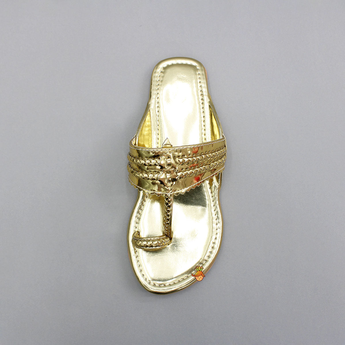 Shiny Braided Kolhapuri Flats